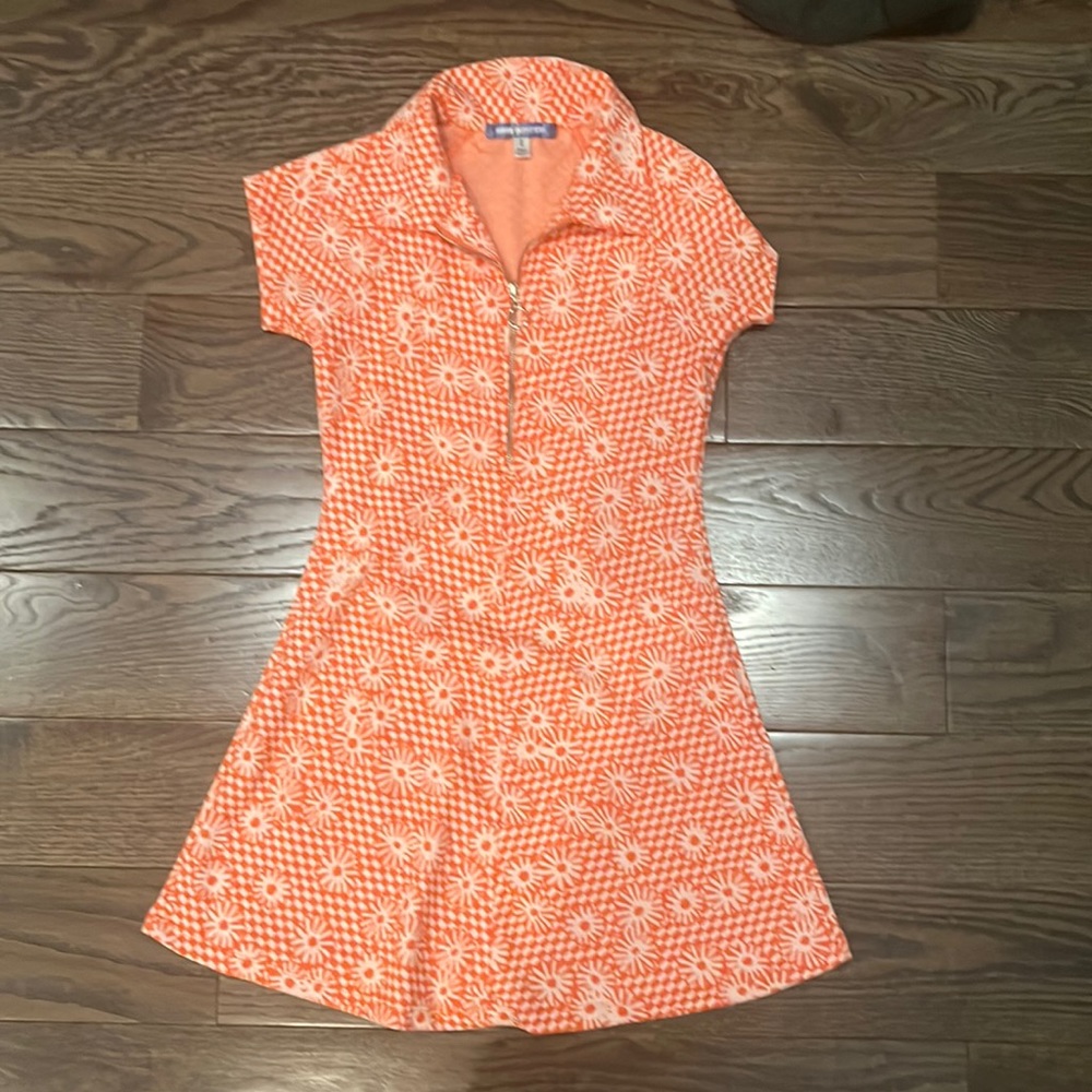 Urban outfitters dress. Organs flower and checkered print.